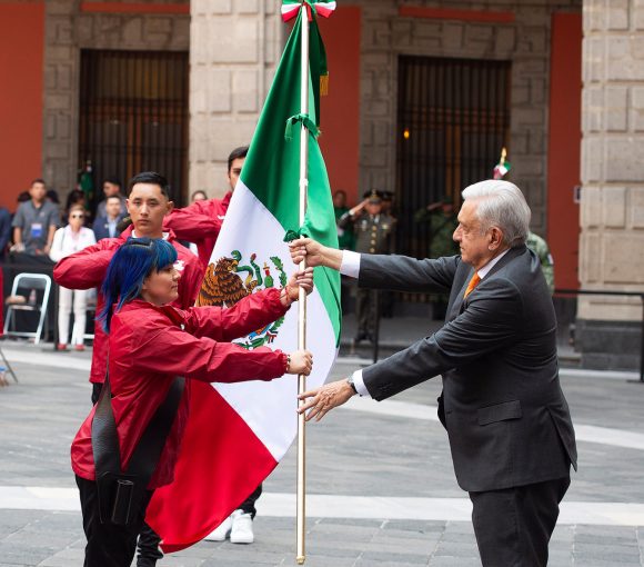 AMLO encabeza el abanderamiento a la Delegación Mexicana que participará en los JCC San Salvador 2023