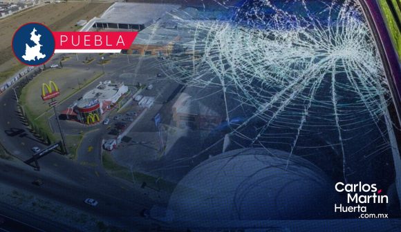 Avientan piedras a vehículos en la México-Puebla a la altura del Outlet