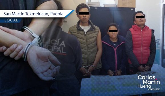 Detienen con armas y droga a tres personas en Texmelucan; podrían estar relacionados con homicidio