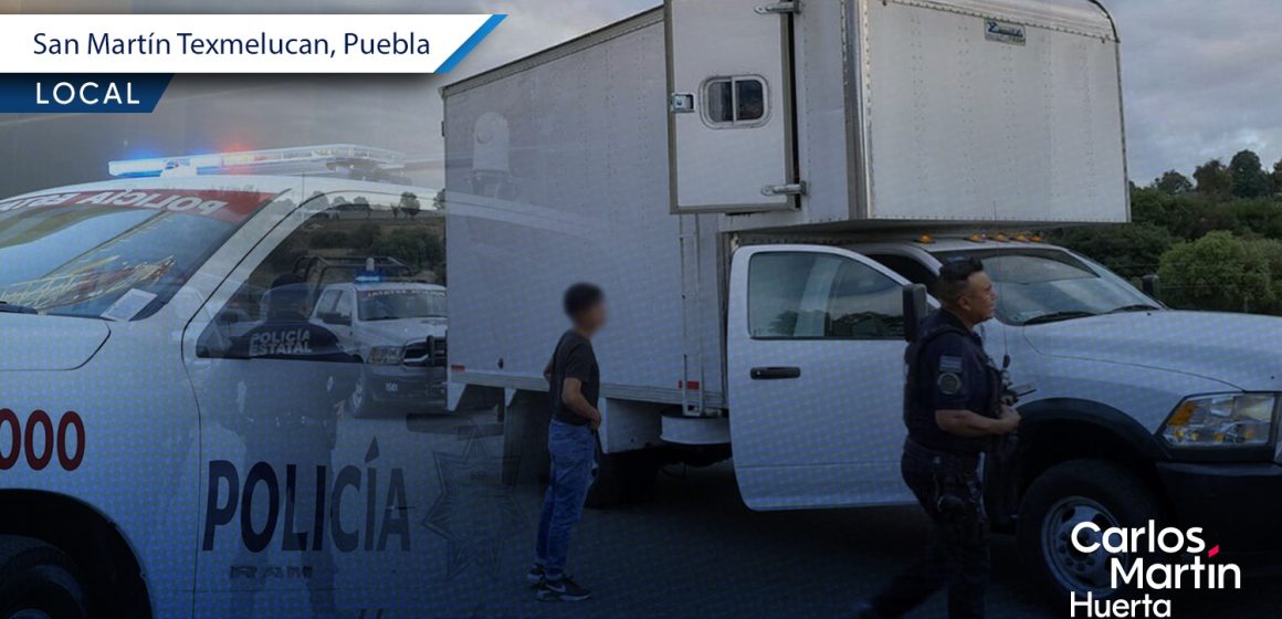 Frustran Policía Estatal y Guardia Nacional robo de camioneta en Texmelucan