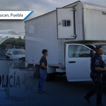 Frustran Policía Estatal y Guardia Nacional robo de camioneta en Texmelucan