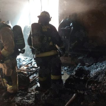 Incendio en la Unidad Habitacional San Bartolo