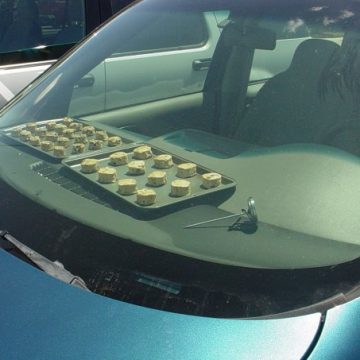 Por calor extremo, pusieron a hornear galletas dentro de un auto