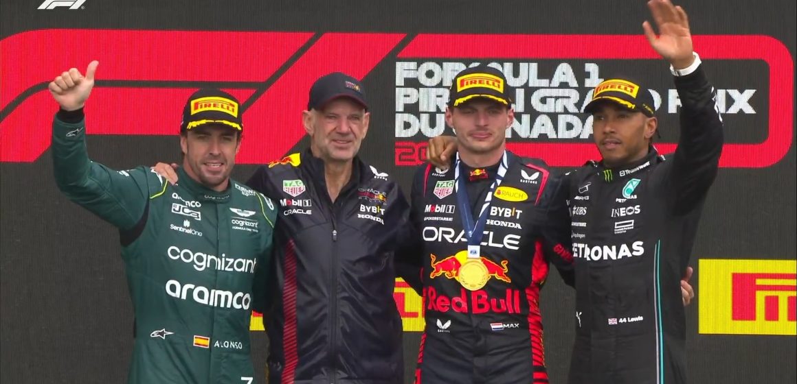 Podio de campeones en el Gran Premio de Canadá