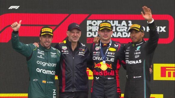 Podio de campeones en el Gran Premio de Canadá