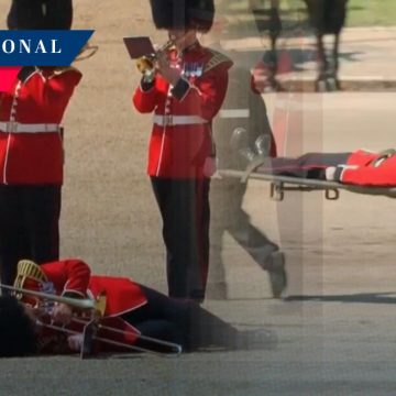(VIDEO) Guardias reales se desmayan por intenso calor en Londres  