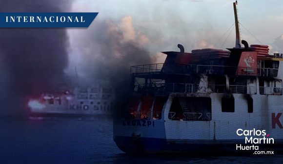 Rescatan a 120 personas tras incendio de ferry en Filipinas