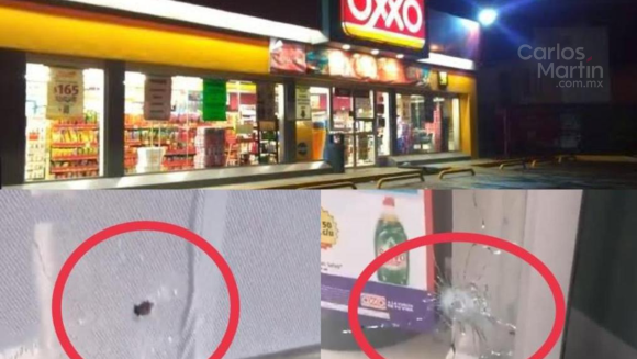 Hombres armados atacan a balazos tienda OXXO en el centro de Izúcar de Matamoros