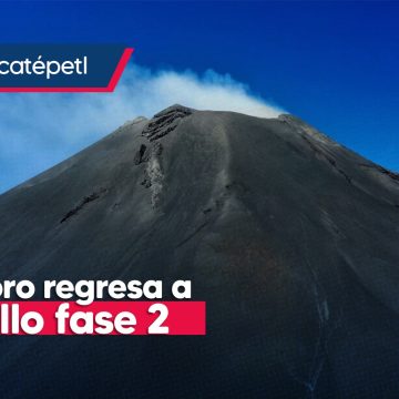 Volcán Popocatépetl regresa a semáforo Amarillo Fase 2