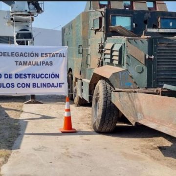 Destruye FGR 14 vehículos con blindaje artesanal denominados “monstruos” en Tamaulipas