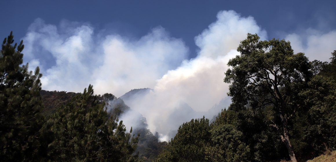 Evalúan situación por incendio forestal en Zacatlán; han sido evacuadas 94 personas