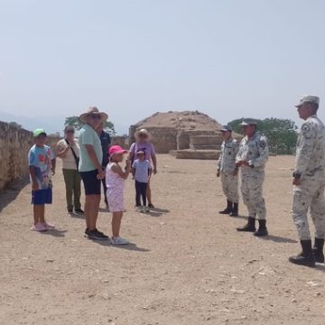 Guardia Nacional realiza recorridos de seguridad  en la zona arqueológica de Tehuacán