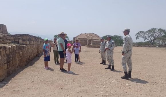 Guardia Nacional realiza recorridos de seguridad  en la zona arqueológica de Tehuacán