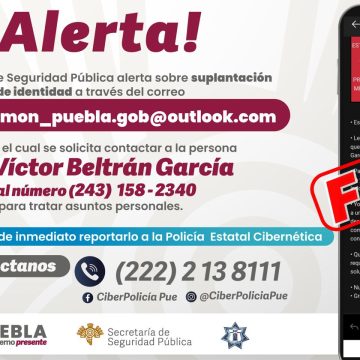 Alerta la SSP sobre correo electrónico que pretende suplantar la identidad del gobernador Céspedes Peregrina