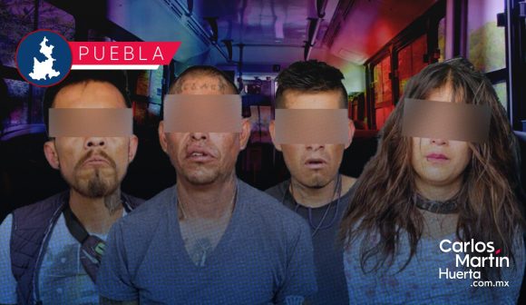 Detiene a cuatro presuntos asaltantes de la ruta Puebla-Amozoc