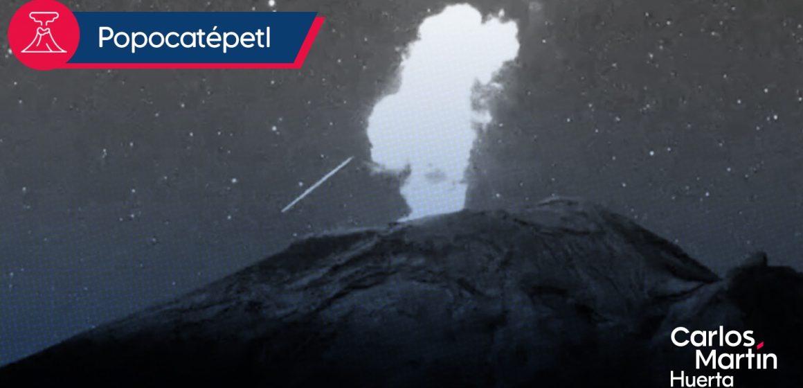 Estrella fugaz pasa junto a volcán Popocatépetl; aquí las imágenes