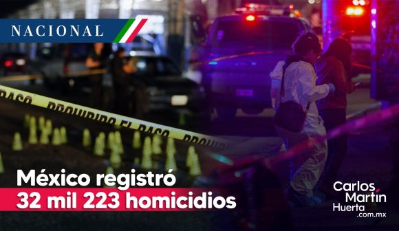 Homicidios 2022 México registró 32 mil 223 homicidios en 2022: INEGI