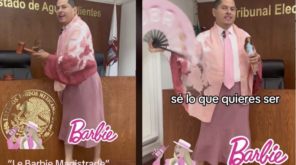 El video del Magistrado Jesús Ociel Baena con ‘Le Barbie Magistrade’ revoluciona las redes