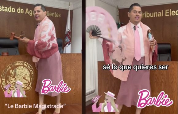 El video del Magistrado Jesús Ociel Baena con ‘Le Barbie Magistrade’ revoluciona las redes