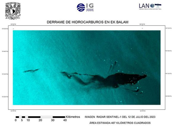 Derrame de petróleo en Ek Balam alcanzó 467 km cuadrados: UNAM