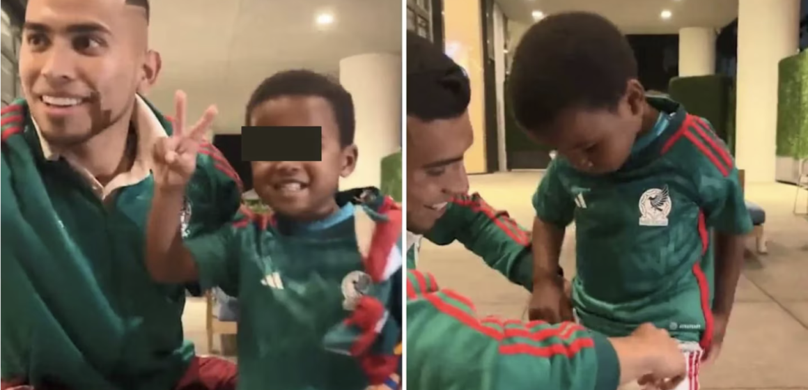 Selección Mexicana regala playera y quesadillas a niño etíope que quiere ser mexicano