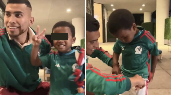 Selección Mexicana regala playera y quesadillas a niño etíope que quiere ser mexicano