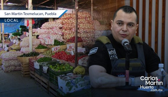 Texmelucan - Jaime Aurioles No hay cobro de piso en Texmelucan; garantizan seguridad de comerciantes