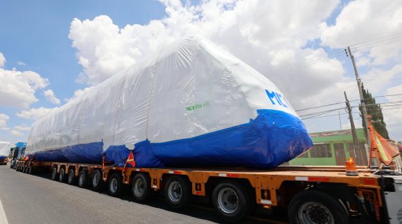 Llega a Cancún el primer vagón del Tren Maya