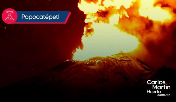 (VIDEO) Volcán Popocatépetl incrementa actividad; expulsa material incandescente