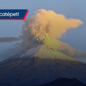 Nevado y con fumarola amanece el Popocatépetl