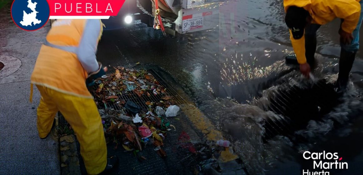 Agua de Puebla desazolvó 1,300 kilómetros de drenaje; 85% de las inundaciones son por basura