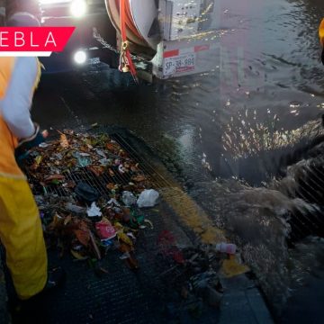 Agua de Puebla desazolvó 1,300 kilómetros de drenaje; 85% de las inundaciones son por basura