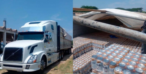cerveza Aseguran tráiler cargado con cervezas piratas en Oaxaca