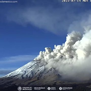 Se mantiene monitoreo permanente del volcán Popocatépetl
