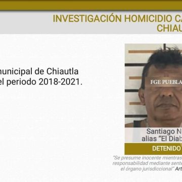 Detienen al “Diablo”, ex policía municipal de Chiautla de Tapia