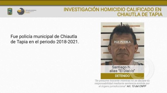 Detienen al “Diablo”, ex policía municipal de Chiautla de Tapia