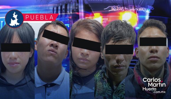 Detienen a cinco presuntos asaltantes de usuarios de transporte público  