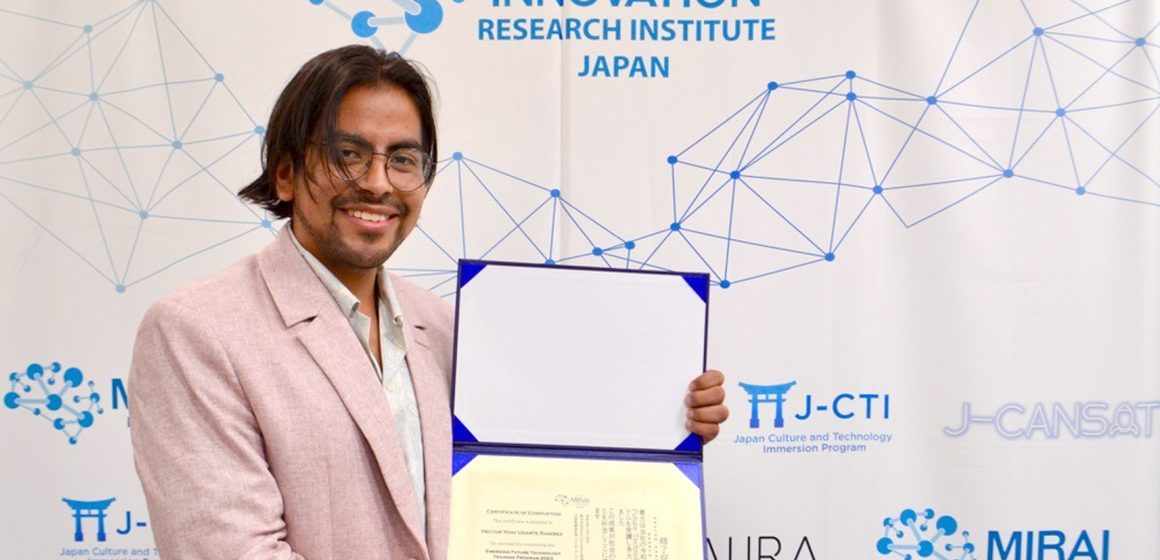 Alumno BUAP obtiene premio por mejor proyecto del programa EMFUTECH 2023, con sede en Japón