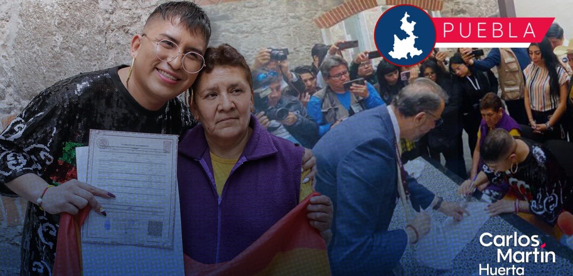 Betucky Camacho recibe la segunda acta de nacimiento no binaria en Puebla