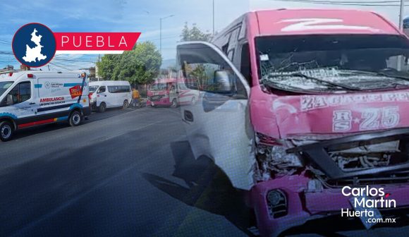 Combis protagonizan fuerte accidente en Forjadores; saldo de 5 heridos