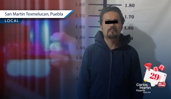 Detienen a sujeto tras golpear a su pareja en Texmelucan