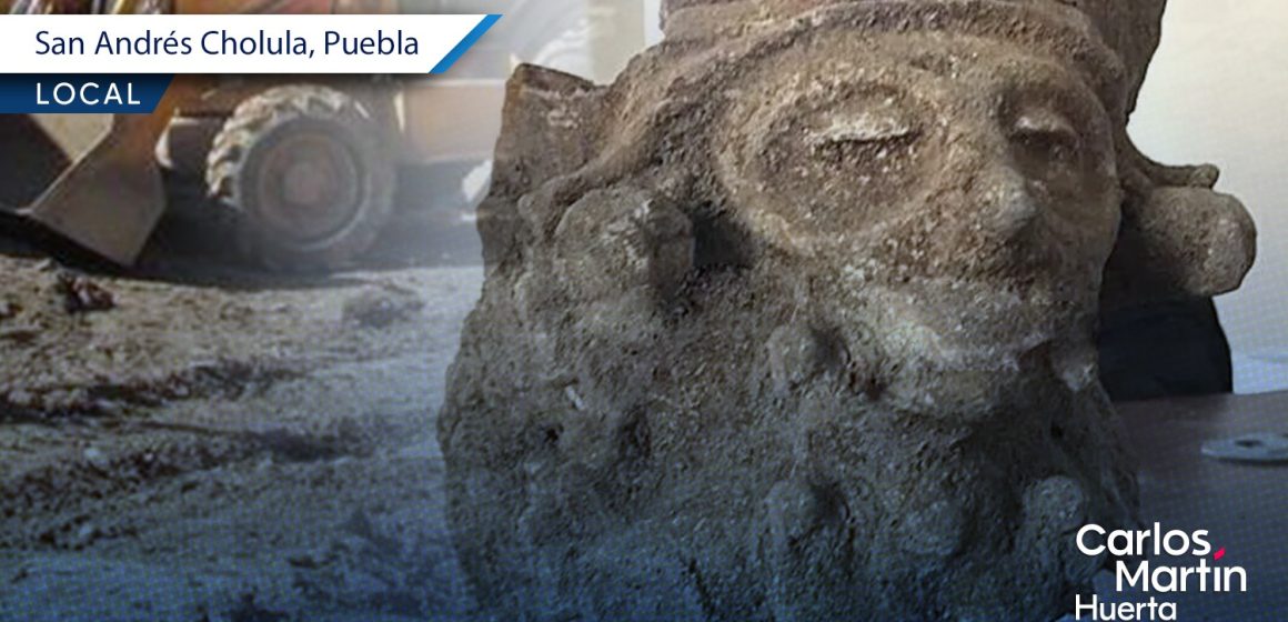 Encuentran piezas prehispánicas en obras en San Andrés Cholula
