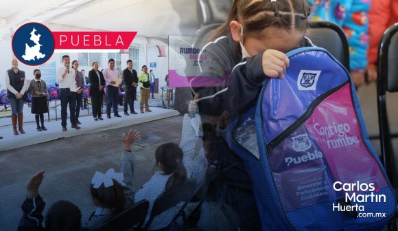Entregan 10 mil kits de útiles escolares en juntas auxiliares de Puebla