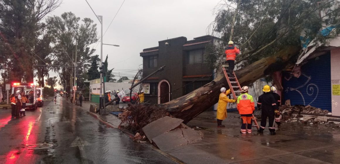 Inundaciones, autos varados, árboles y postes caídos dejó la lluvia registrada en Puebla capital