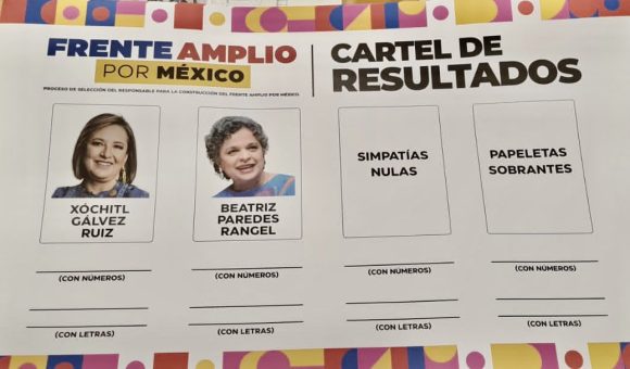 Dan a conocer boleta del Frente Amplio por México