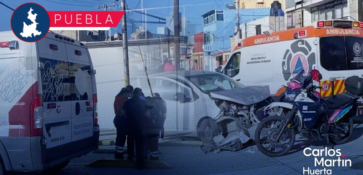 Fuerte accidente en la 4 Poniente y 27 Norte deja cuatro heridos; dos eran menores