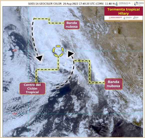 Hilary se localiza en tierra en San Quintín, Baja California