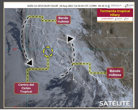 Hilary se degrada a tormenta tropical