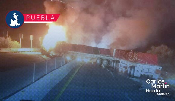 Incendio de tráiler colapsa las autopistas Arco Norte y entronque con la Puebla – México