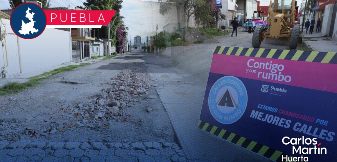 Inician trabajos en calles de Granjas Puebla; inversión 8.5 mdp
